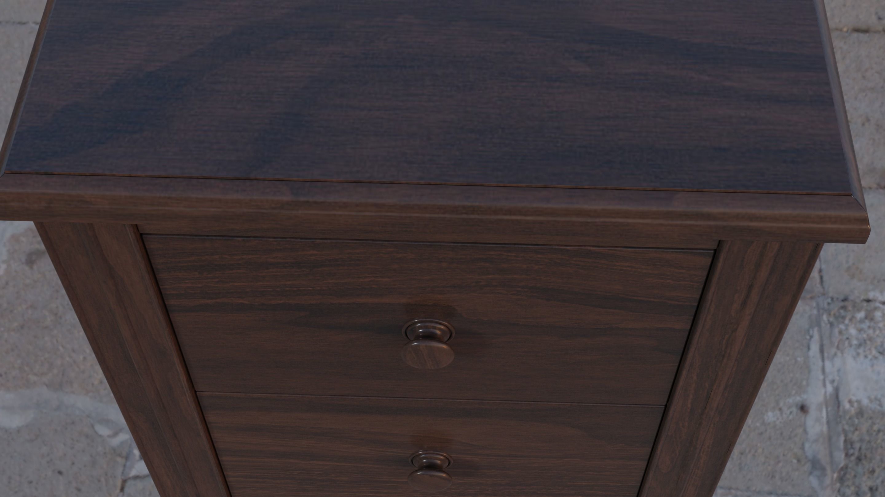 1920s Victorian Nightstand 3D model_1