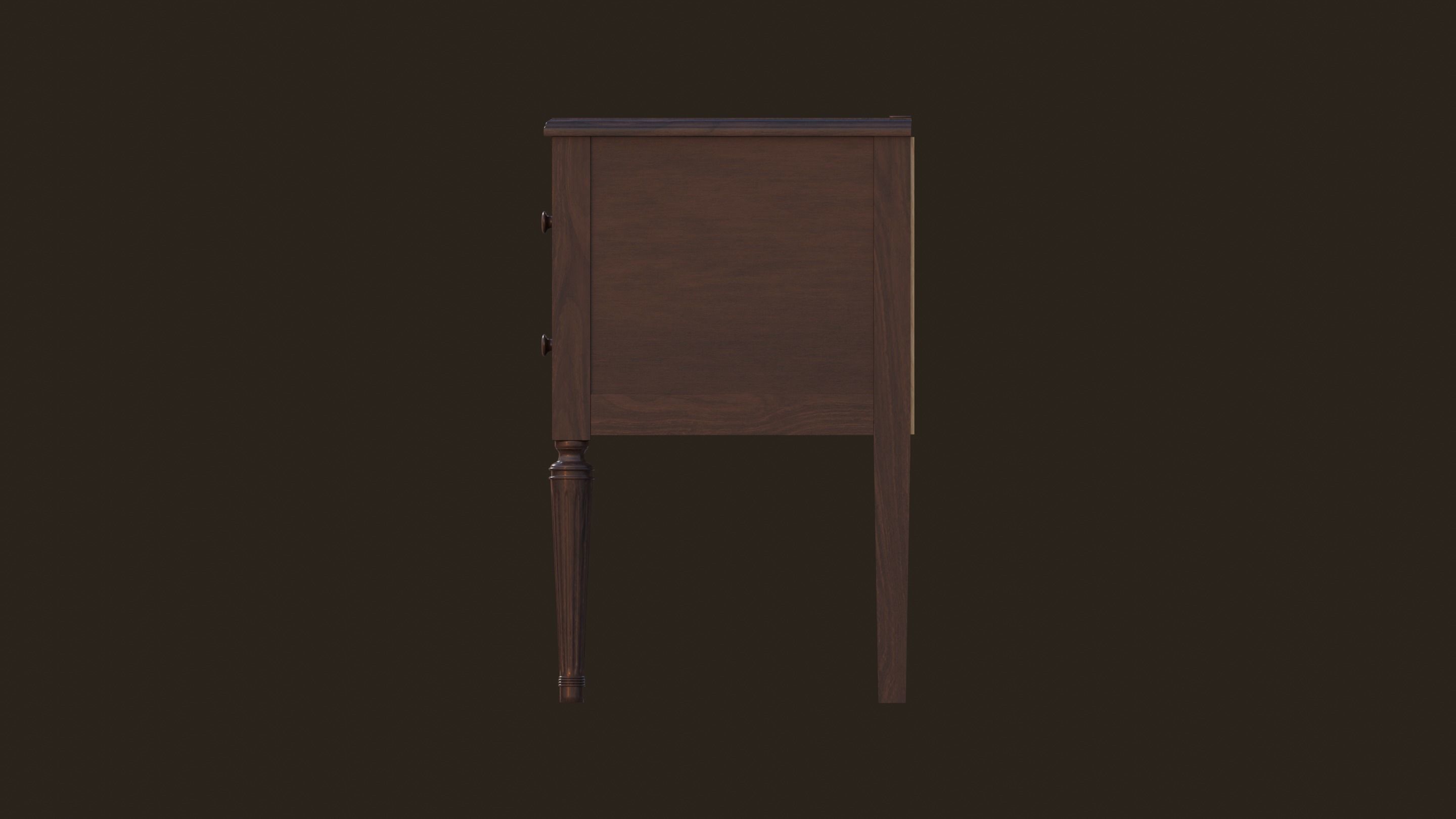 1920s Victorian Nightstand 3D model_3