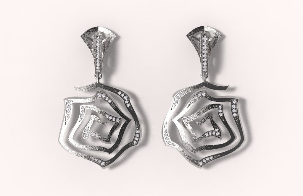 earrings 3D print model_9
