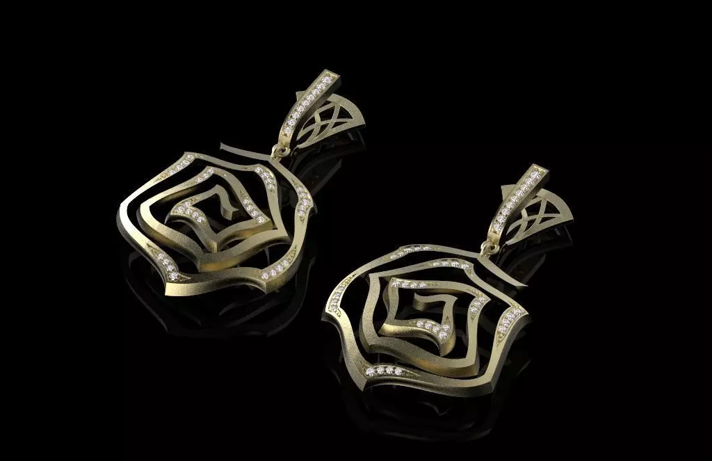 earrings 3D print model_0