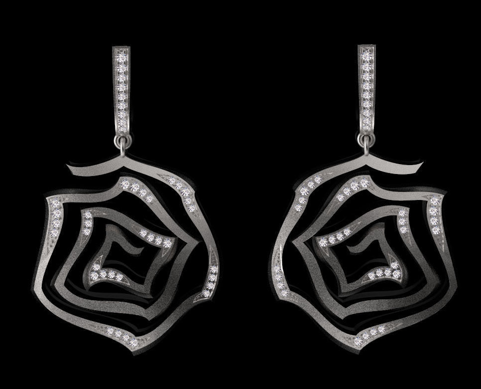 earrings 3D print model_2