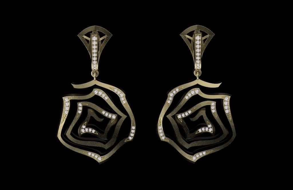 earrings 3D print model_1