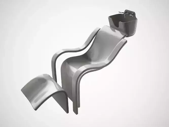 Futuristic Hair Wash Station 3D model