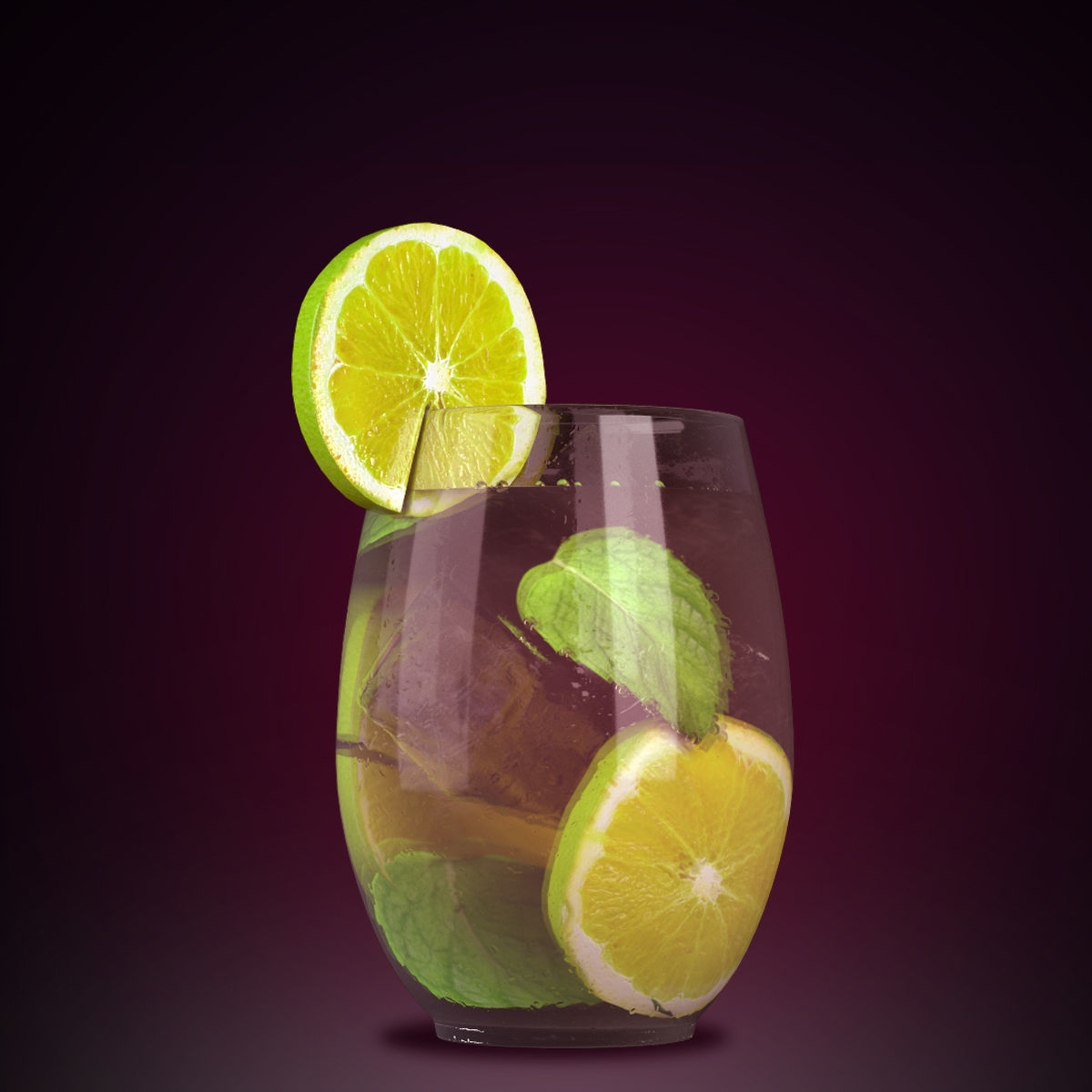 Coctails set VRay 3D model_7