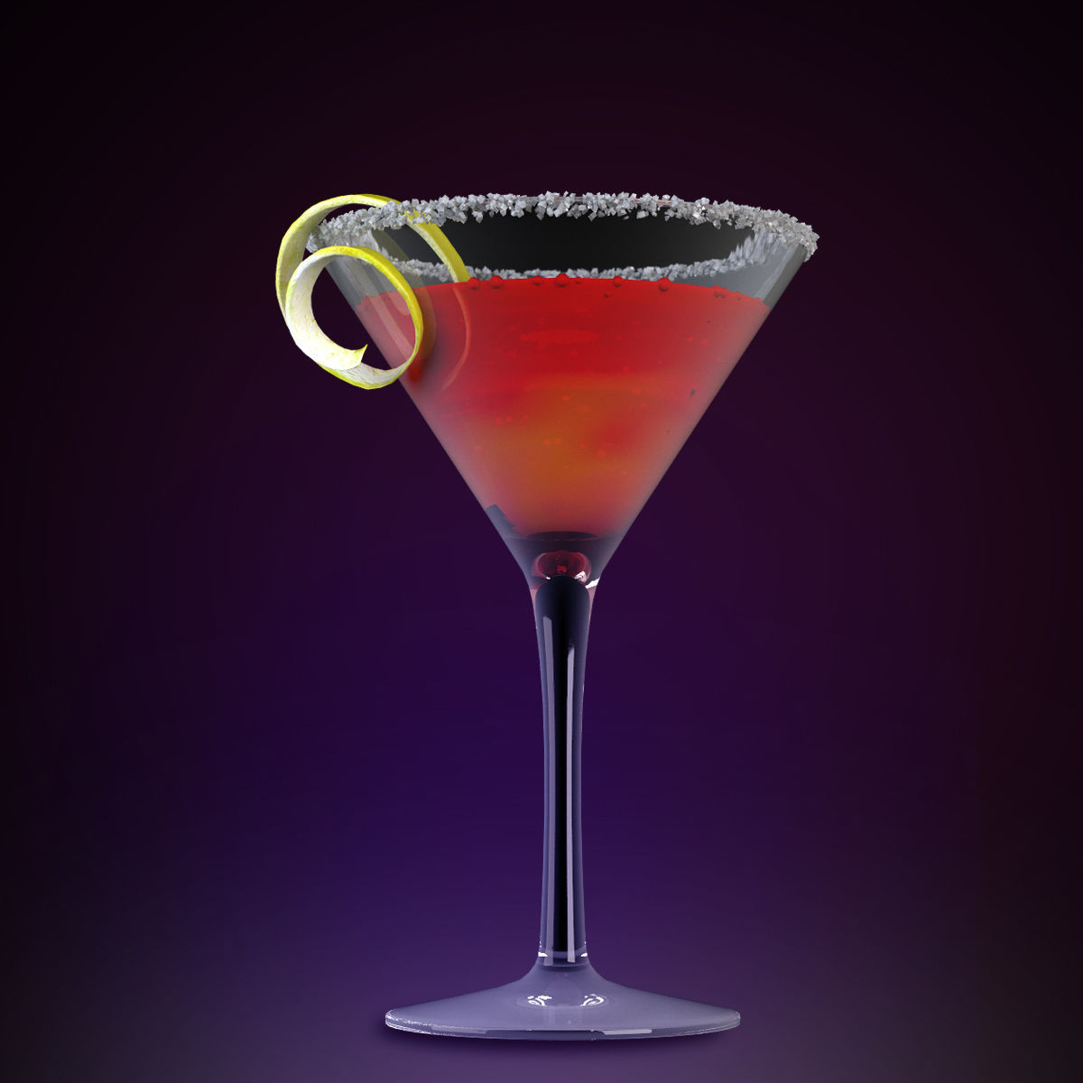 Coctails set VRay 3D model_4
