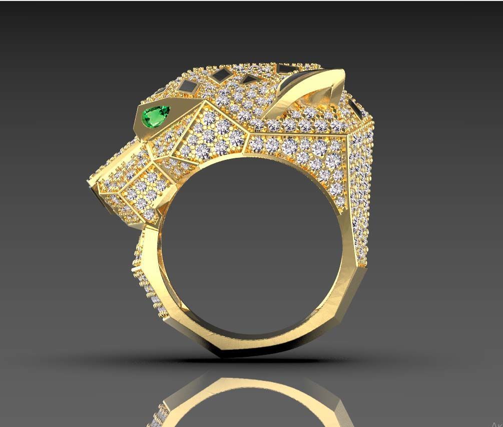 ring  gold 3D print model_17