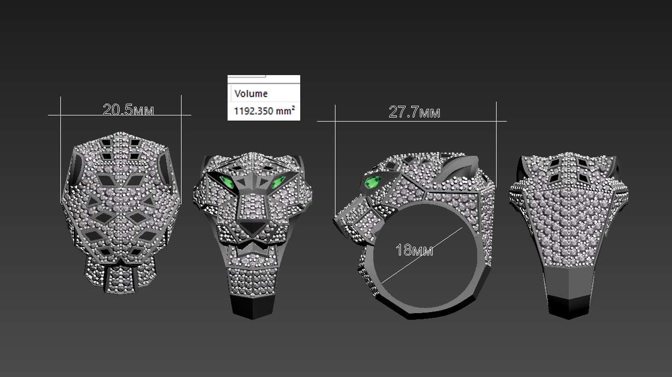 ring  gold 3D print model_46