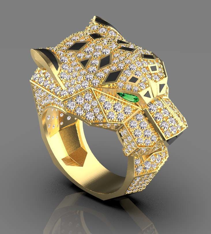 ring  gold 3D print model_39