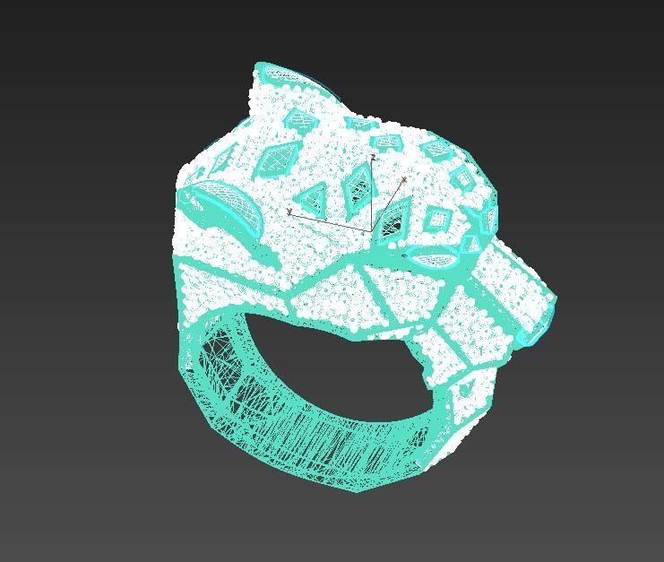 ring  gold 3D print model_24