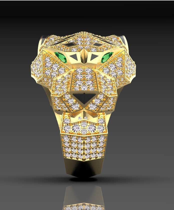 ring  gold 3D print model_34