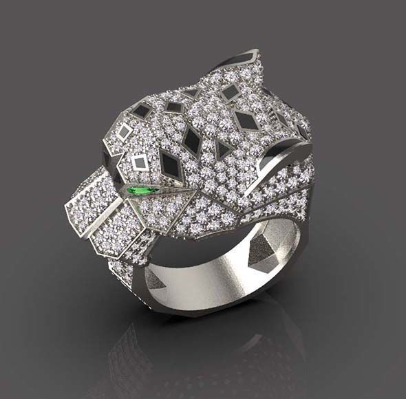 ring  gold 3D print model_41