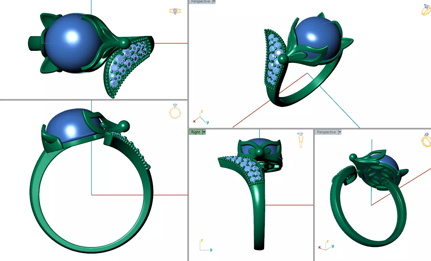 fox ring 3D print model