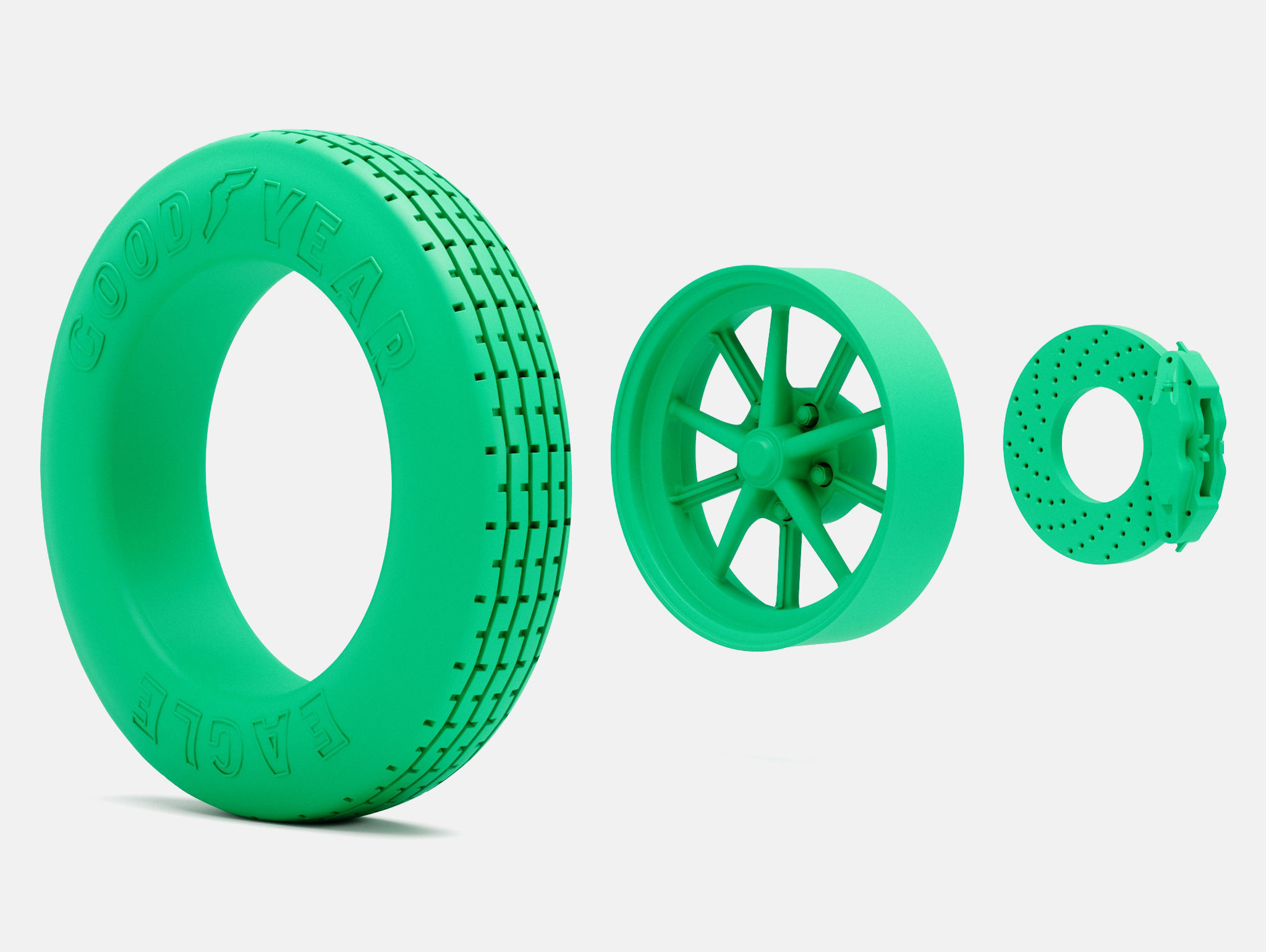 15x4 American Rebel Starburst Goodyear Front Runner 26 3D print model_3