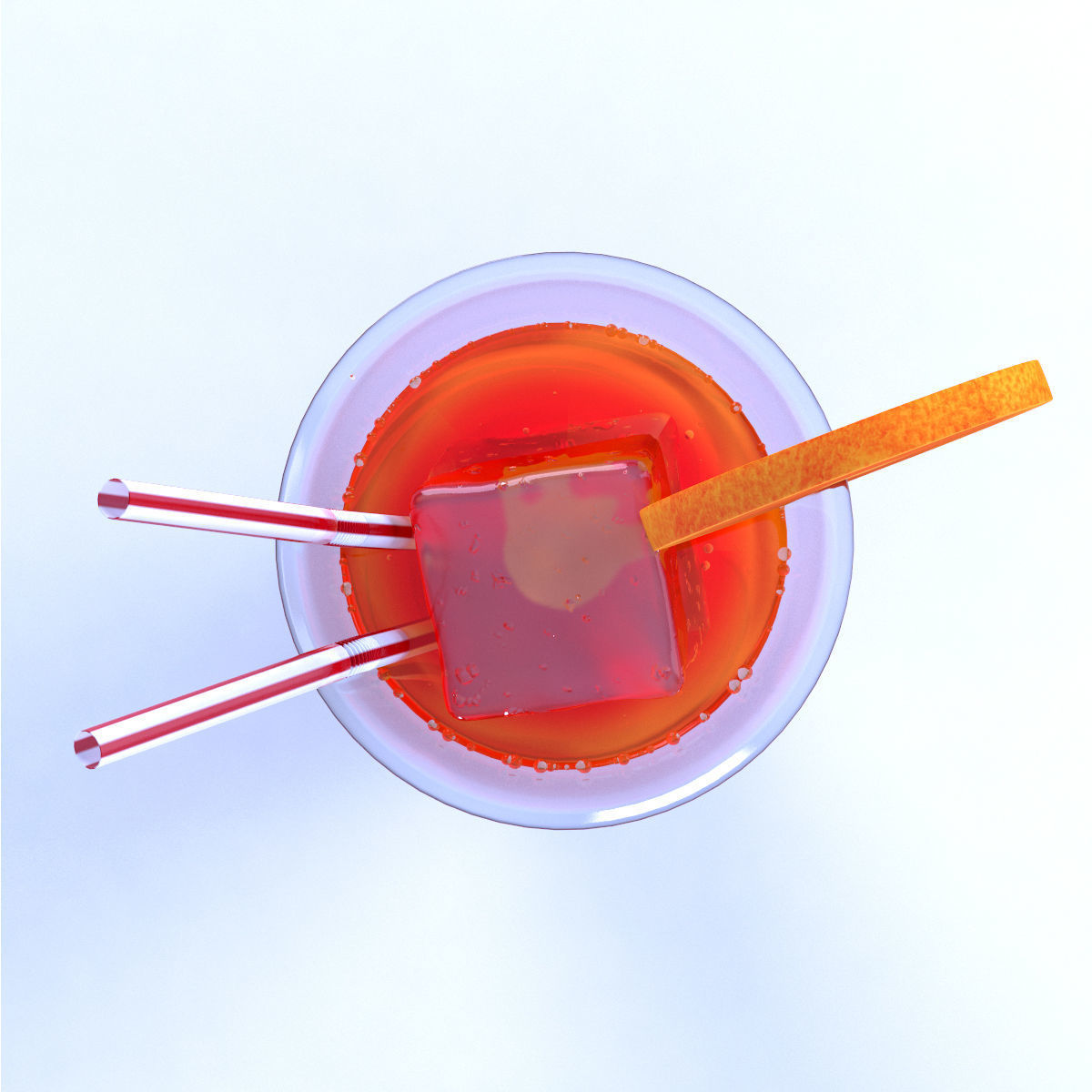 Cocktail Tequila Sunrise 3D model_4