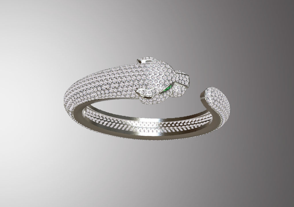 bracelet panther 3D print model_15