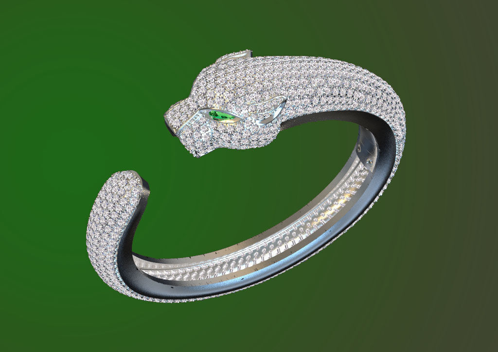 bracelet panther 3D print model_22