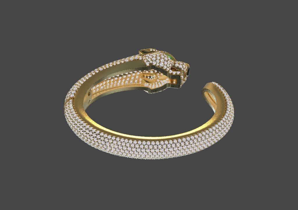 bracelet panther 3D print model_25