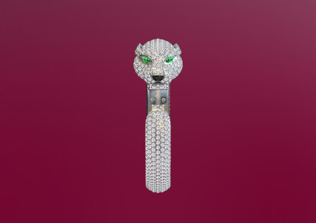 bracelet panther 3D print model_14