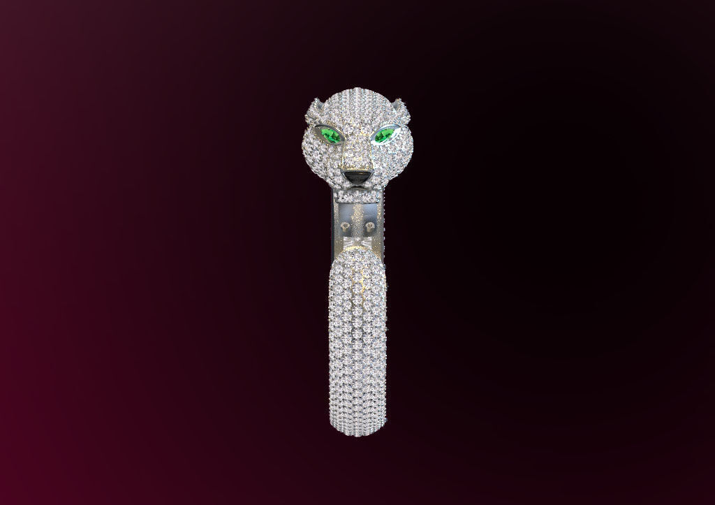 bracelet panther 3D print model_12