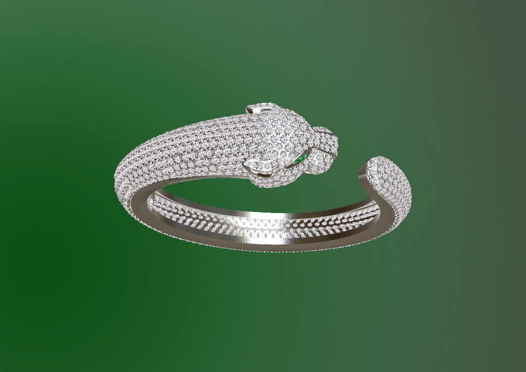 bracelet panther 3D print model_19