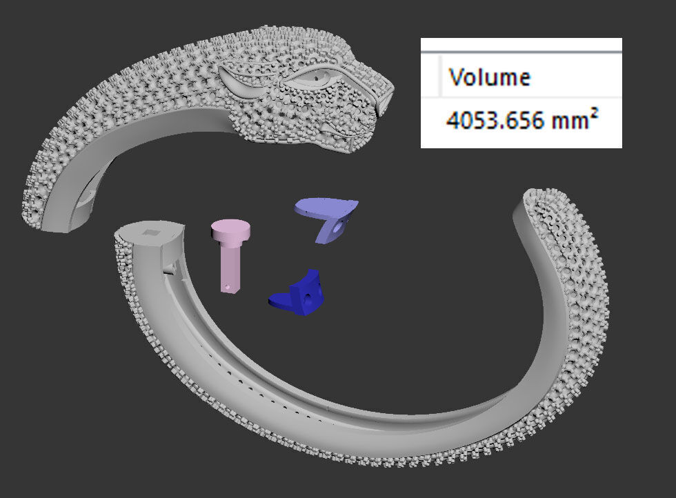 bracelet panther 3D print model_7