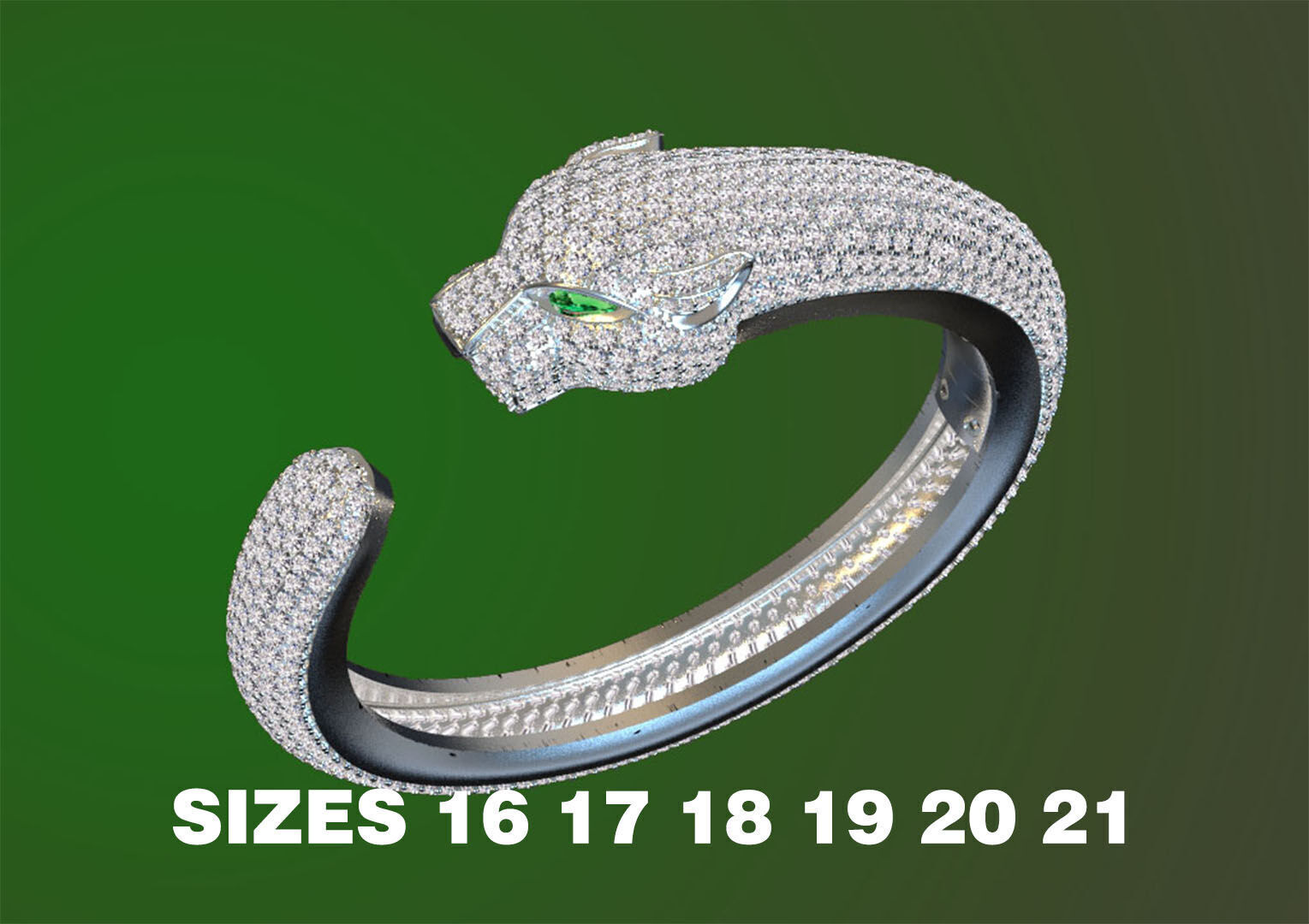 bracelet panther 3D print model_16