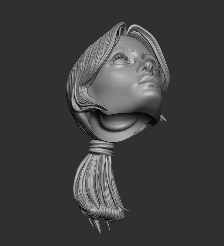 Lucy Fallout - Head Custom 3D print model_5