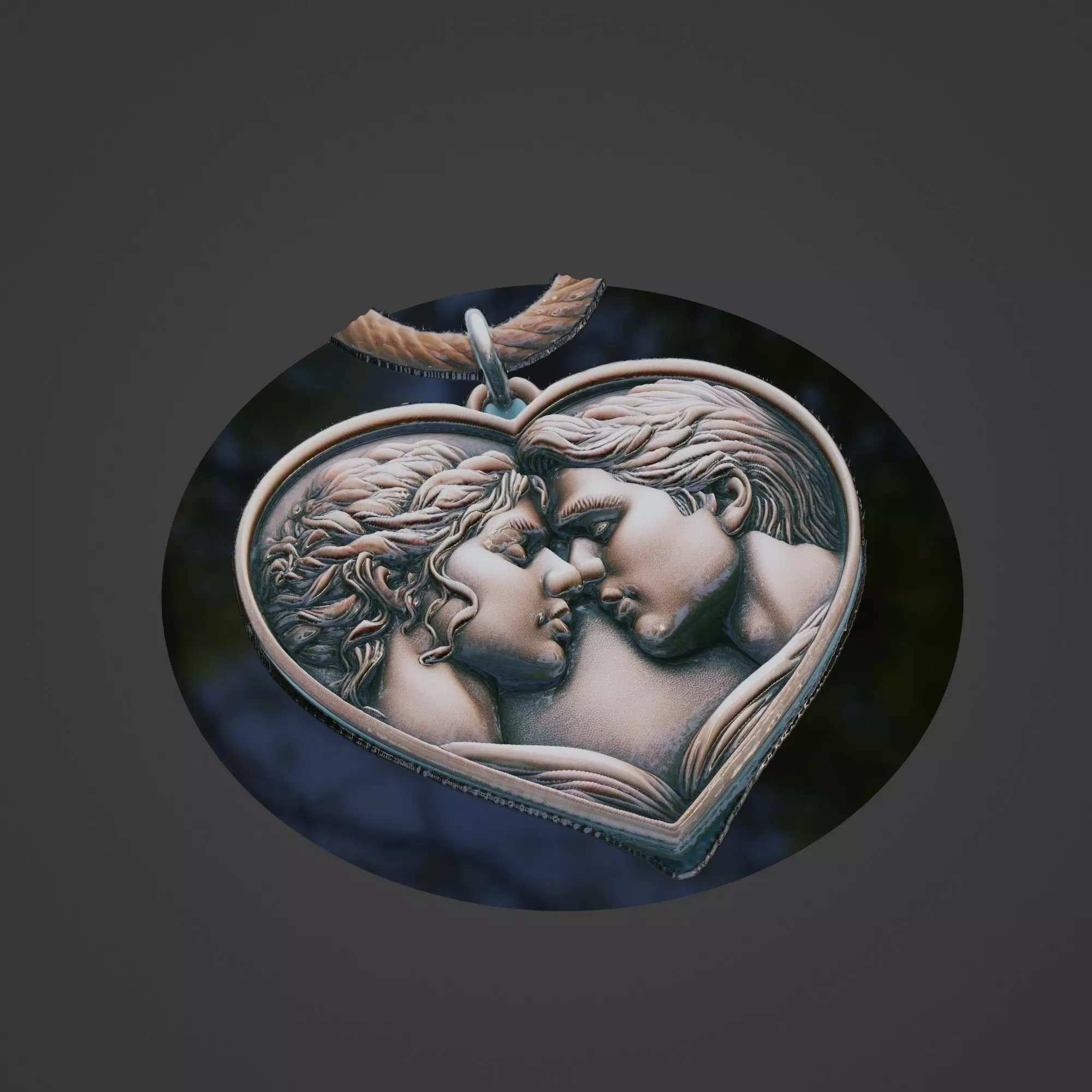 Love Medallion 3D print model_0