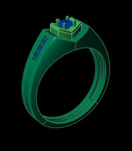 men ring 3D print model_8