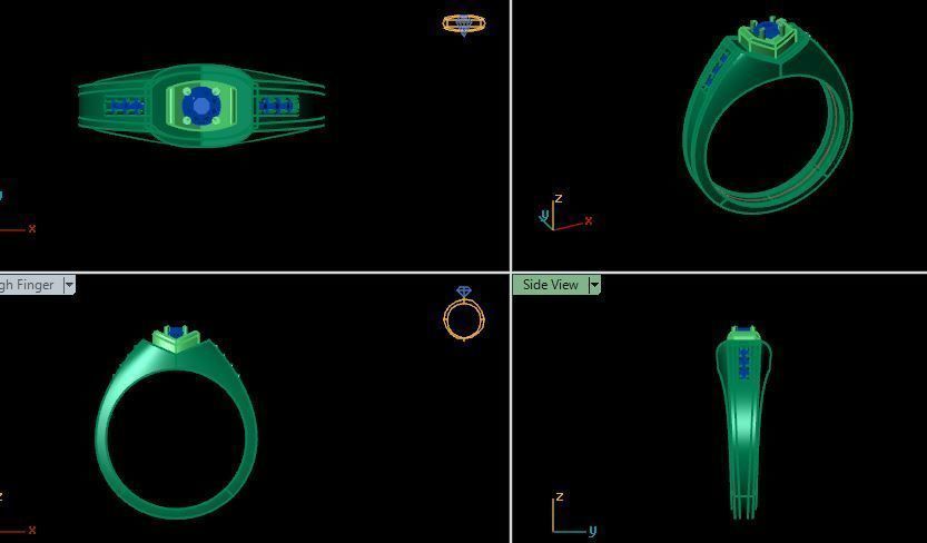 men ring 3D print model_12