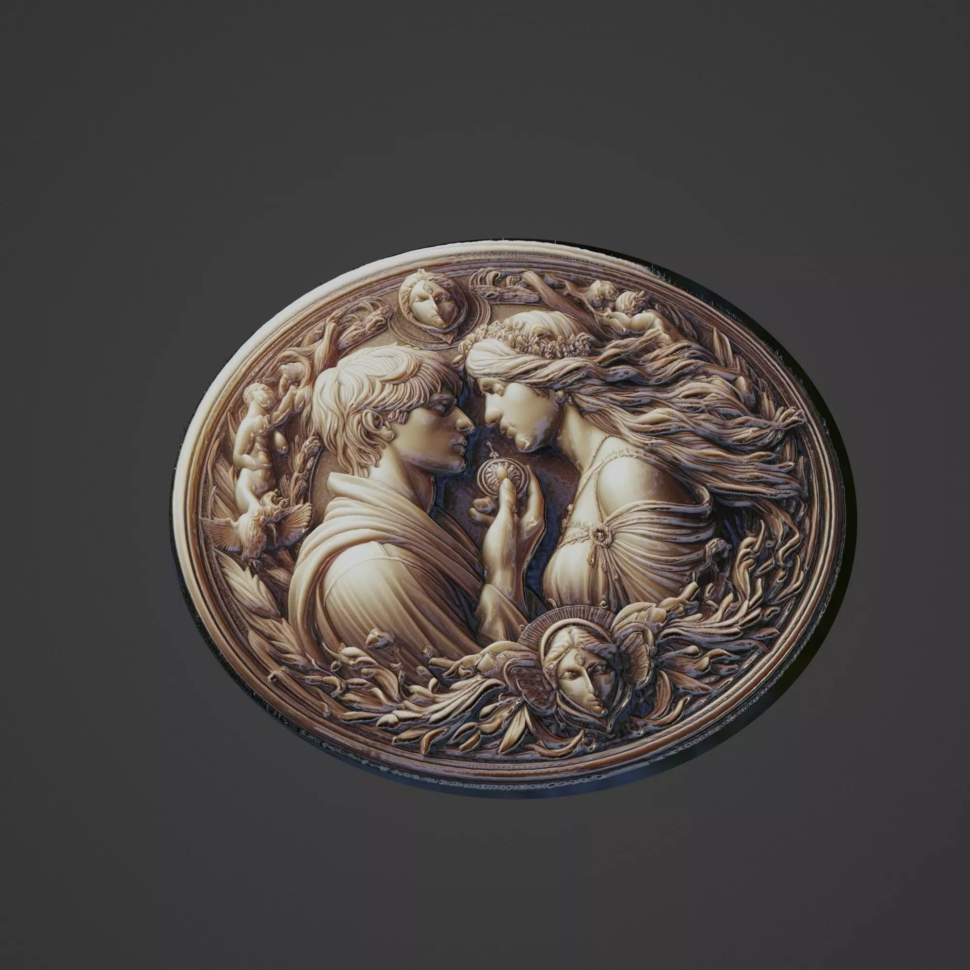 Love Medallion 3D print model