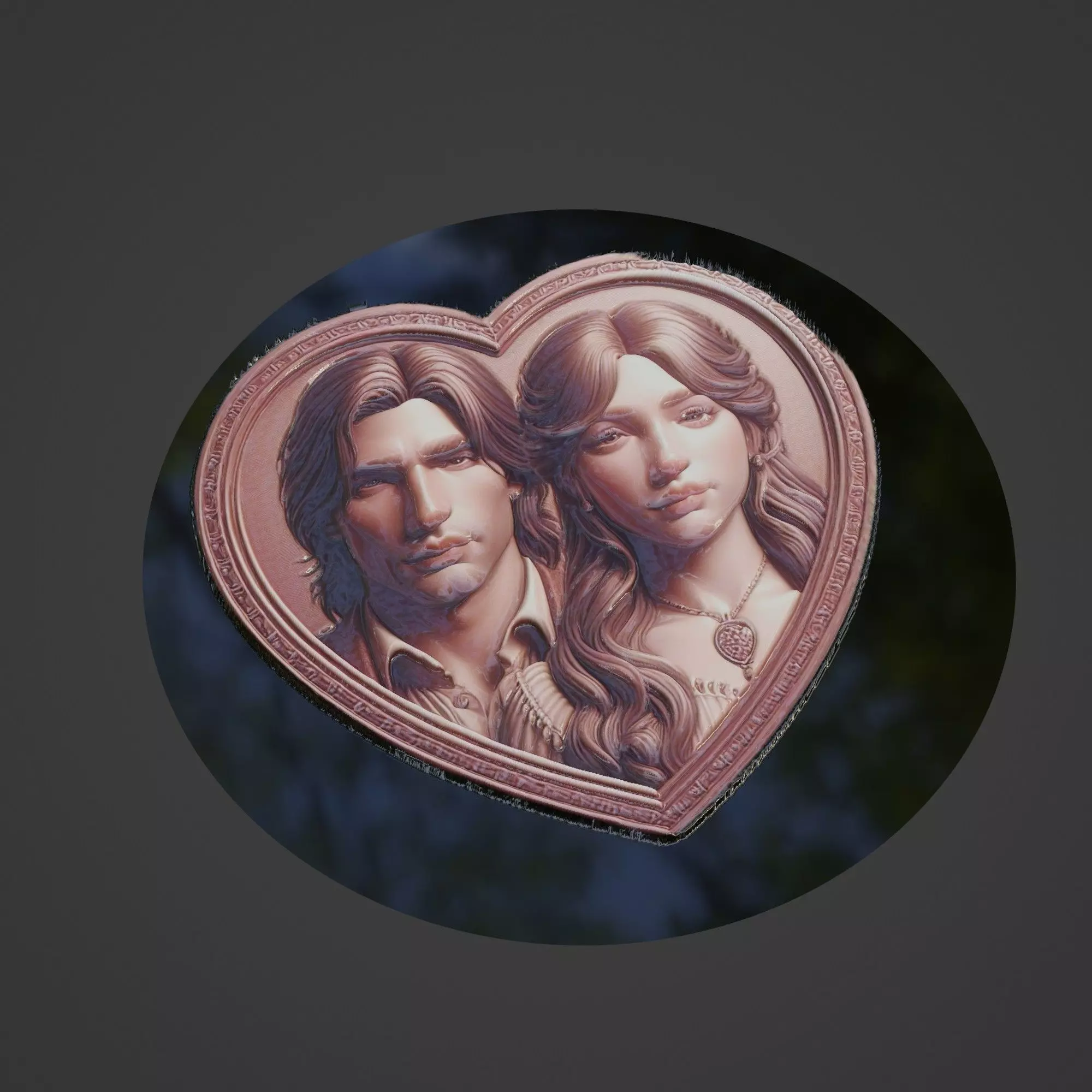Love Medallion 3D print model