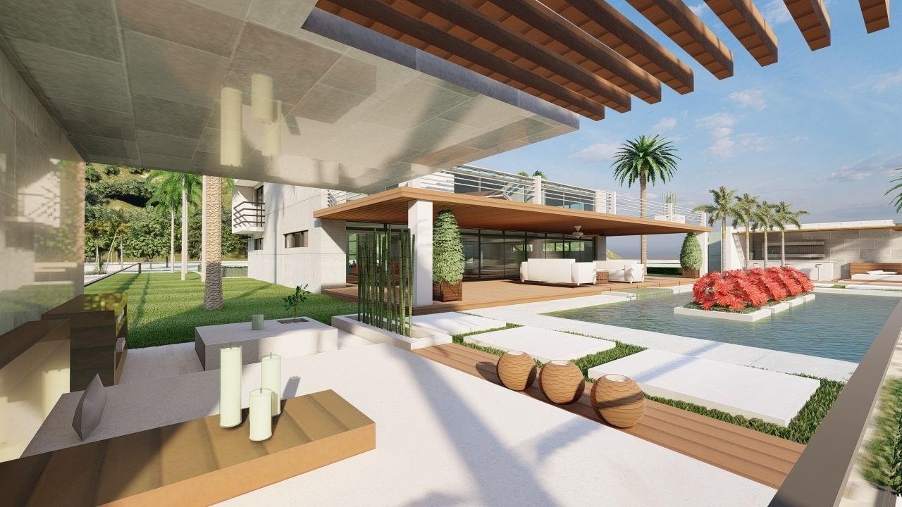 Casa Scene-villa-modern house 3D model_17