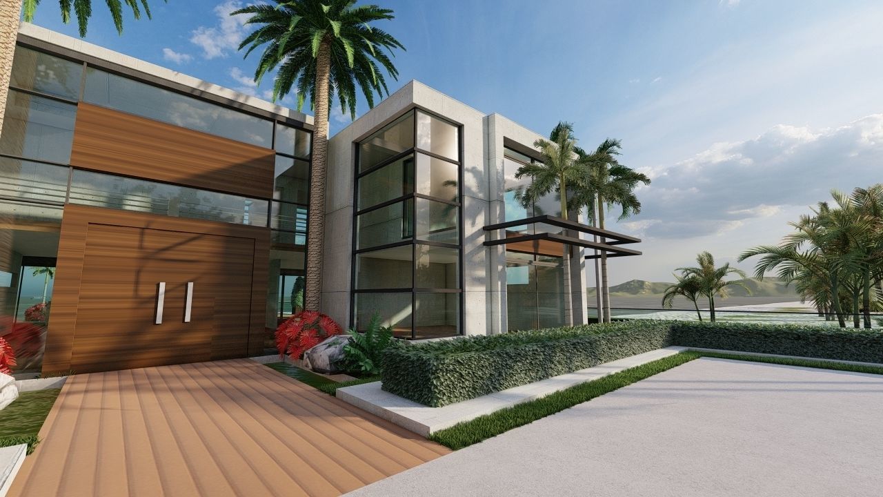 Casa Scene-villa-modern house 3D model_19