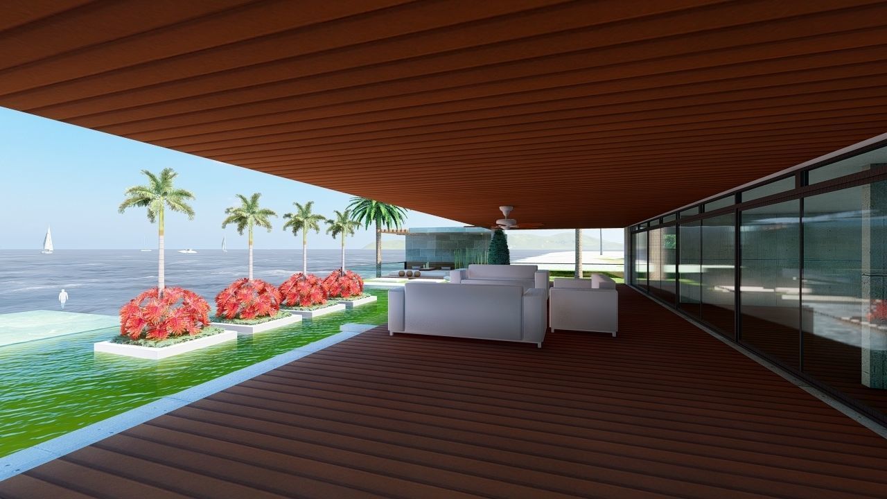 Casa Scene-villa-modern house 3D model_11