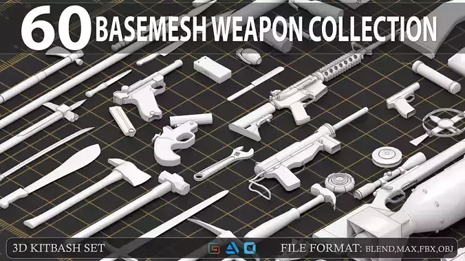 60 Basemesh Weapon Collection