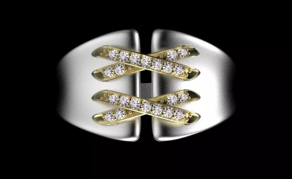 ring gold 3D print model_0