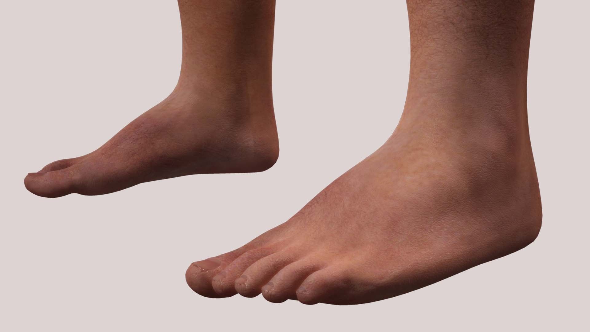 Realistic Asian Fat Man  Low-poly 3D model_13