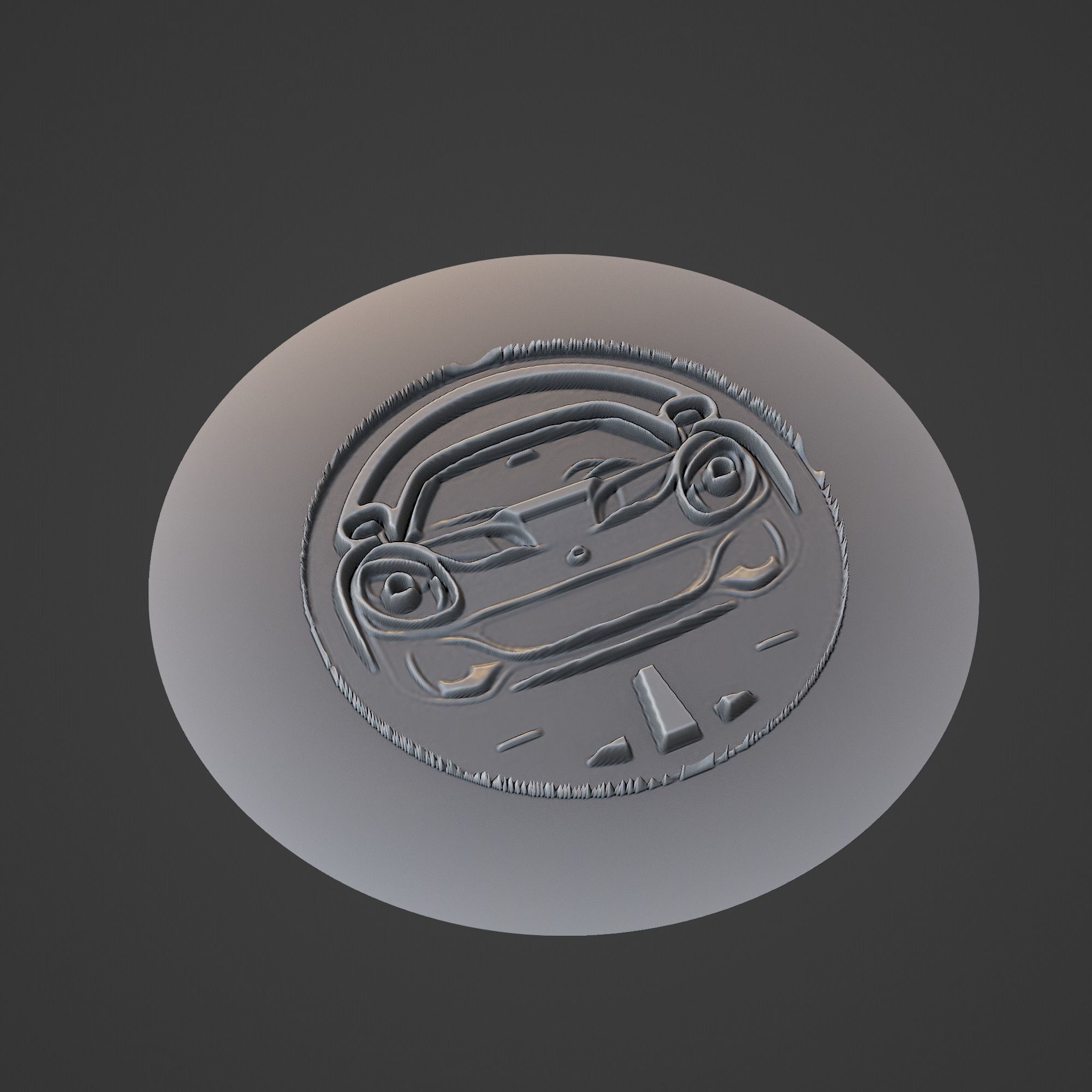 Car Medallion 3D print model_1