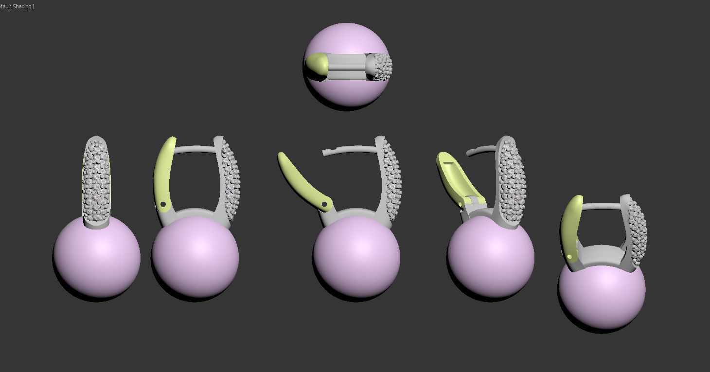 earrings 3D print model_1