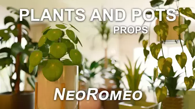 Houseplants and Pots - Game Ready Props