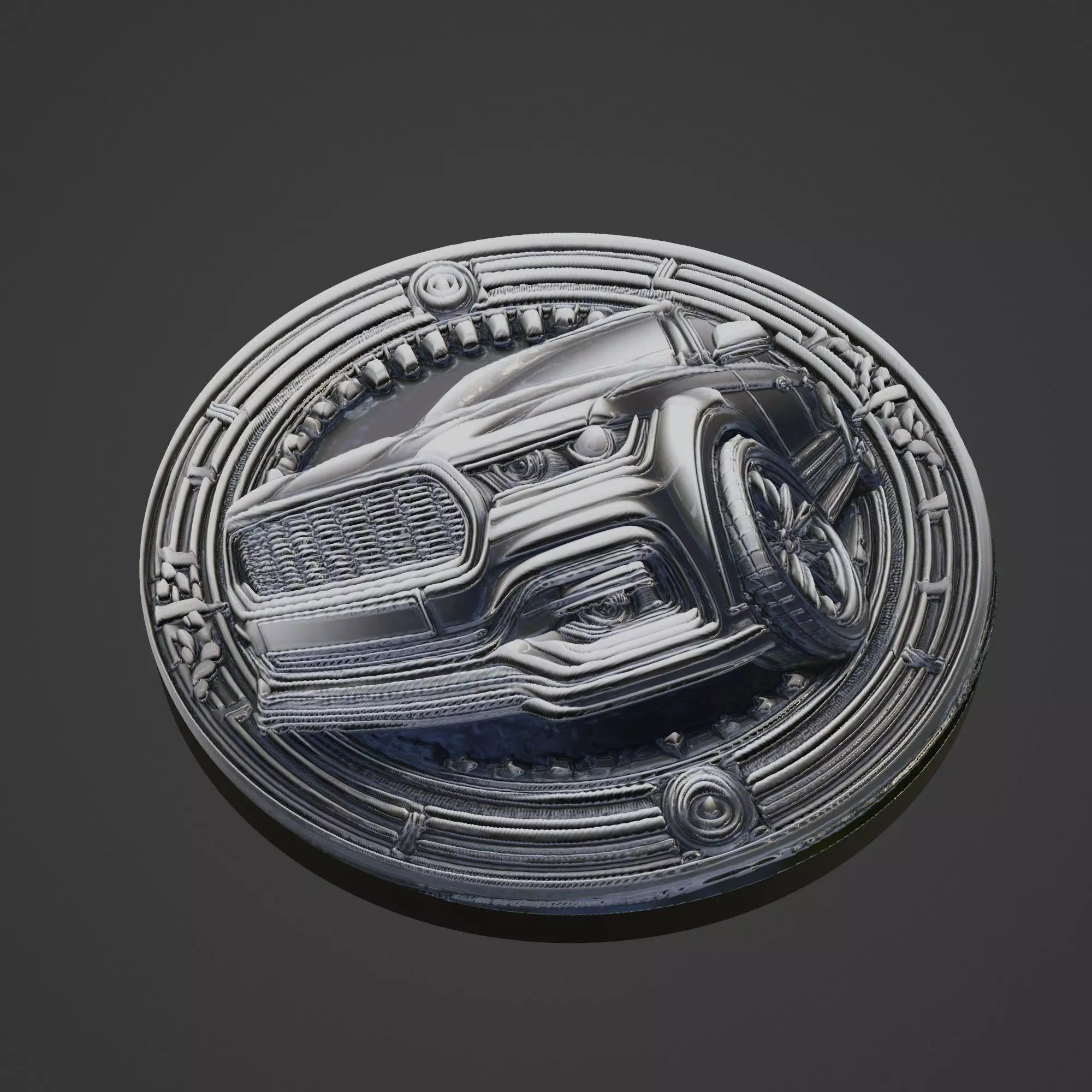 Car Medallion 3D print model_0