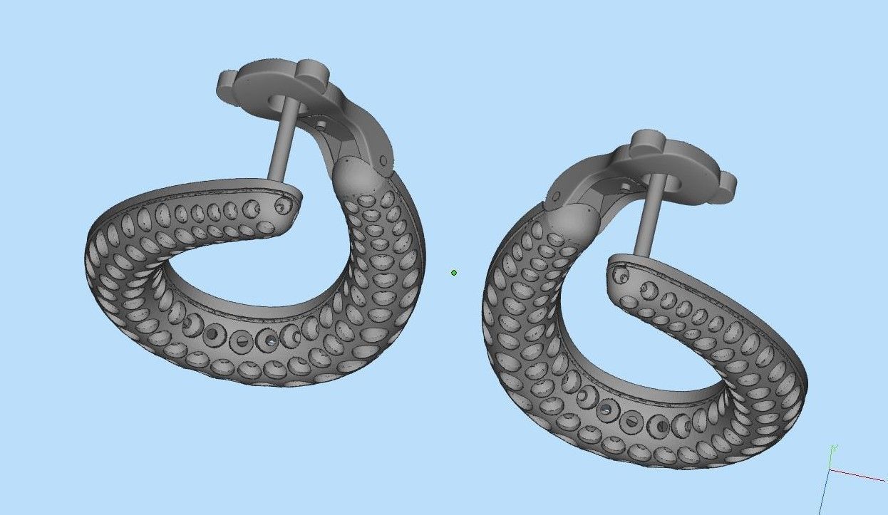 earrings 3D print model_16