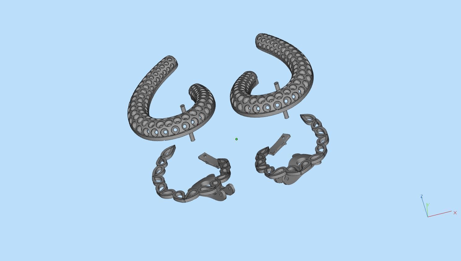 earrings 3D print model_5