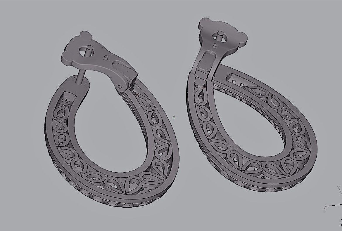 earrings 3D print model_15