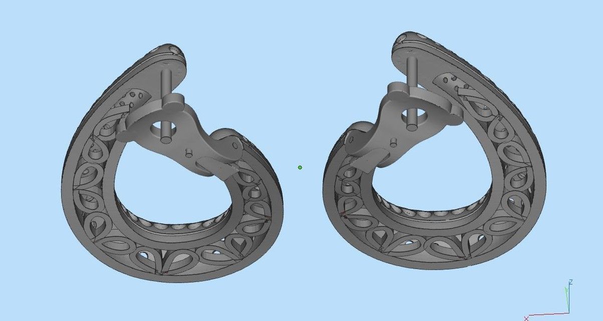 earrings 3D print model_14