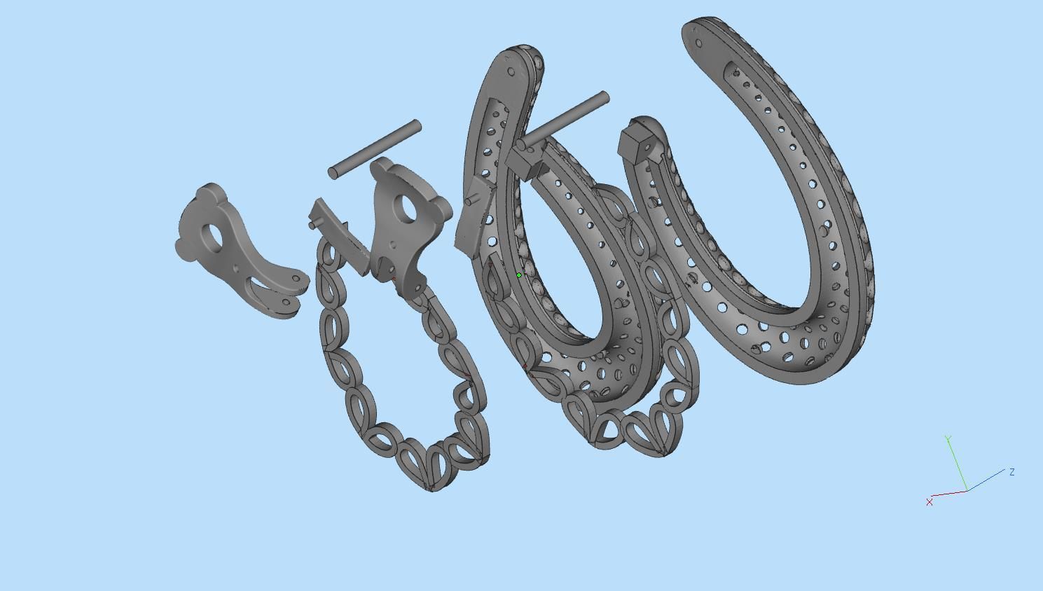 earrings 3D print model_6