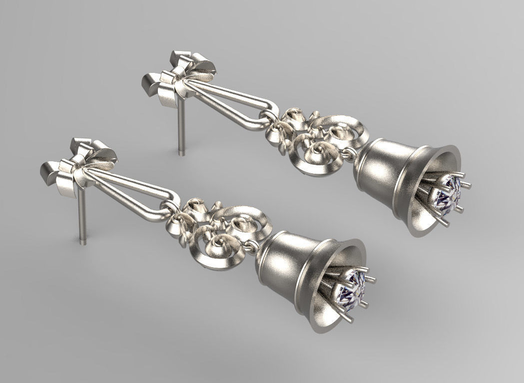 earrings 3D print model_8