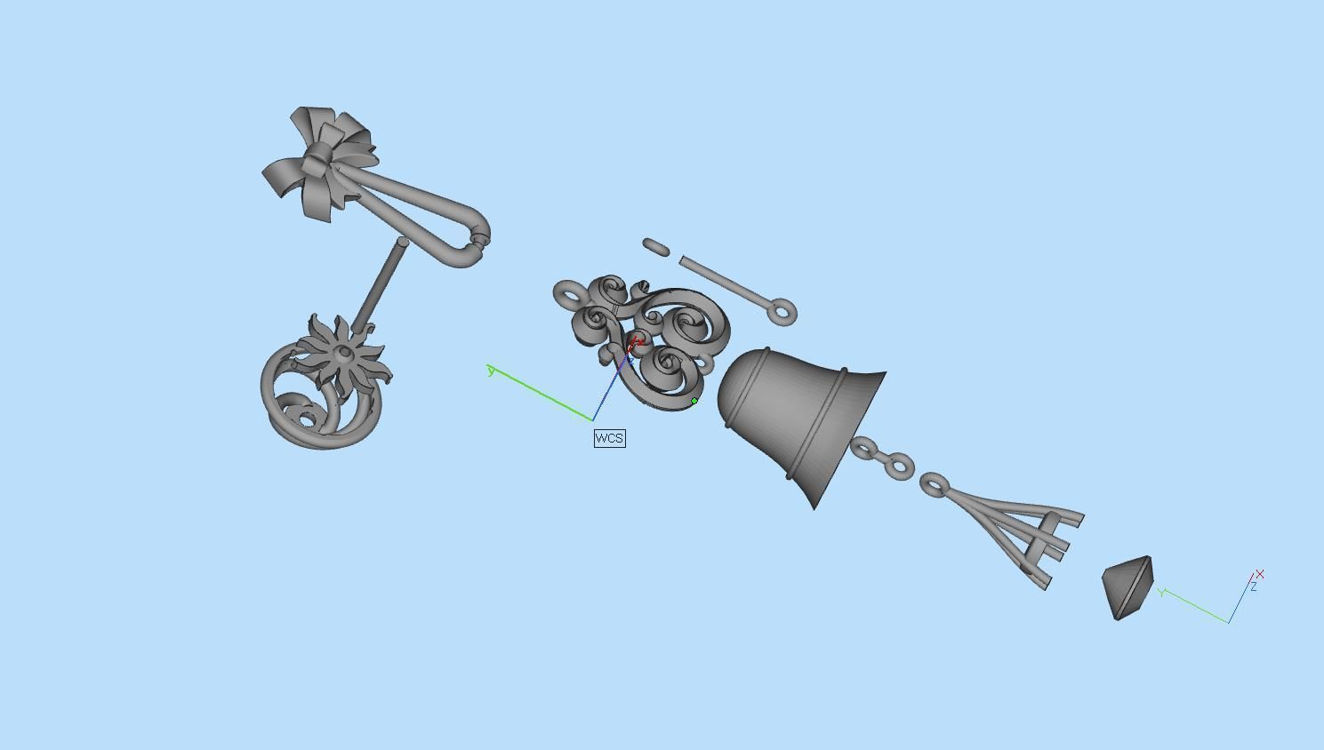 earrings 3D print model_3