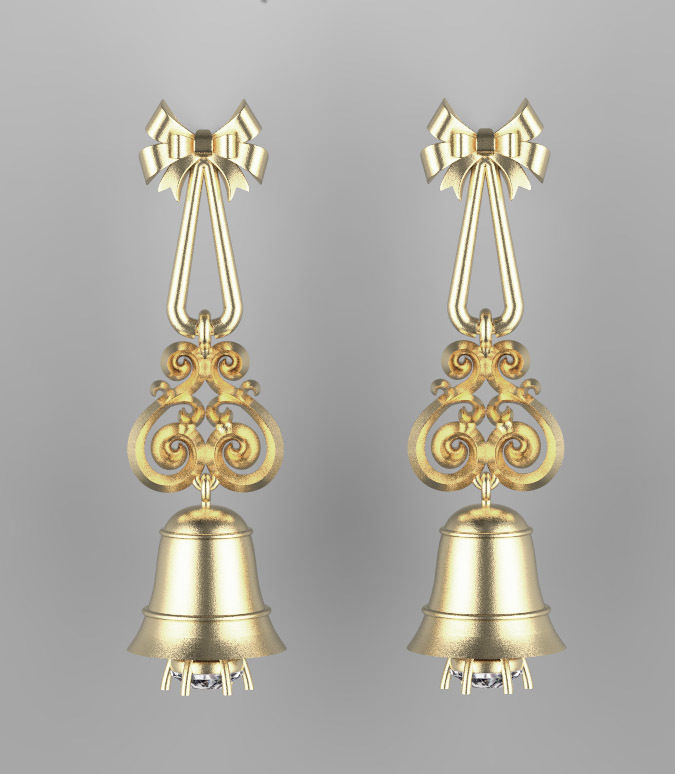 earrings 3D print model_7